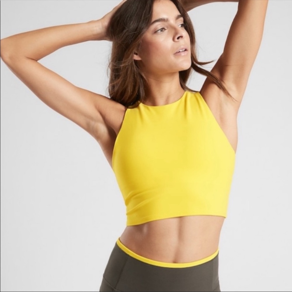 Athleta L Conscious Crop Sassy Sunshine